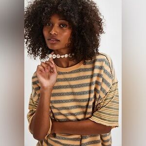 NWT We The Free Summer Stripe Tee ~Sunburnt Overdye~